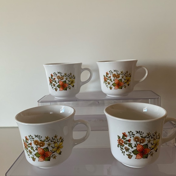 Vintage 1970's Corning Corelle "Indian Summer" Pattern Coffee Mugs Set of 4 - Picture 8 of 9